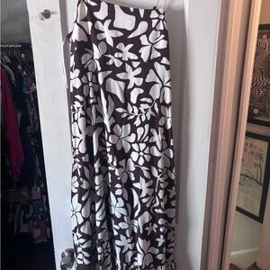 Black and White A-Line Maxi Dress for Cocktail